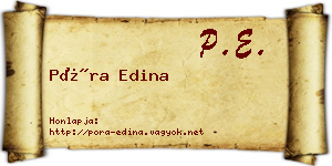 Póra Edina névjegykártya